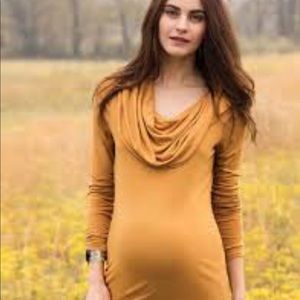 Mustard maternity shirt